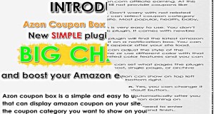 Azon Coupon Box Plugin Review – Increase Your Amazon Sales By Placing Amazon Coupons AUTOMATICALLY!