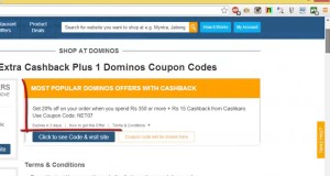 Dominos Coupons – How To Get Extra Cashback Through CashKaro
